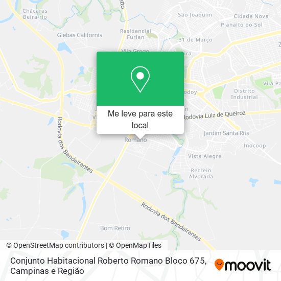 Conjunto Habitacional Roberto Romano Bloco 675 mapa