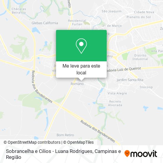 Sobrancelha e Cilios - Luana Rodrigues mapa