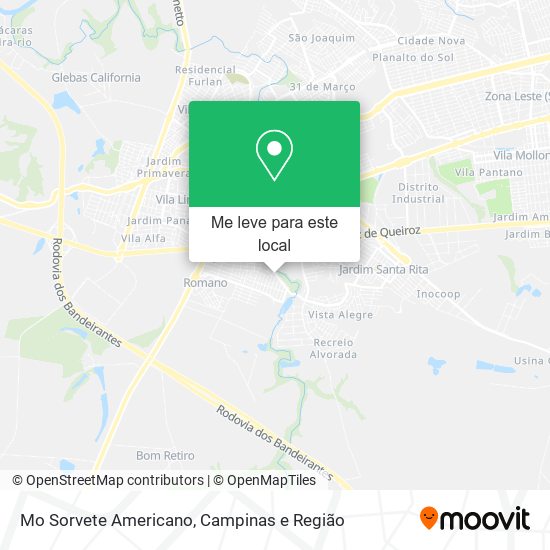 Mo Sorvete Americano mapa