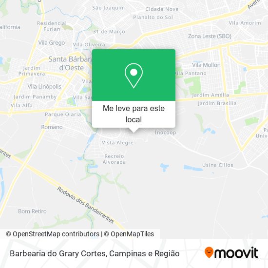 Barbearia do Grary Cortes mapa