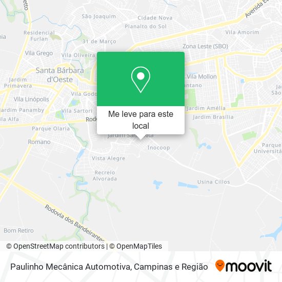 Paulinho Mecânica Automotiva mapa
