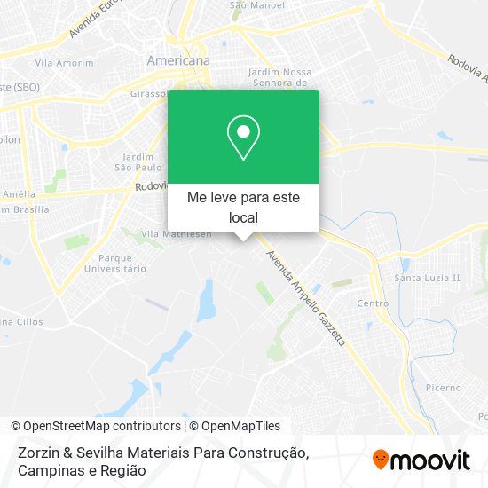 Zorzin & Sevilha Materiais Para Construção mapa