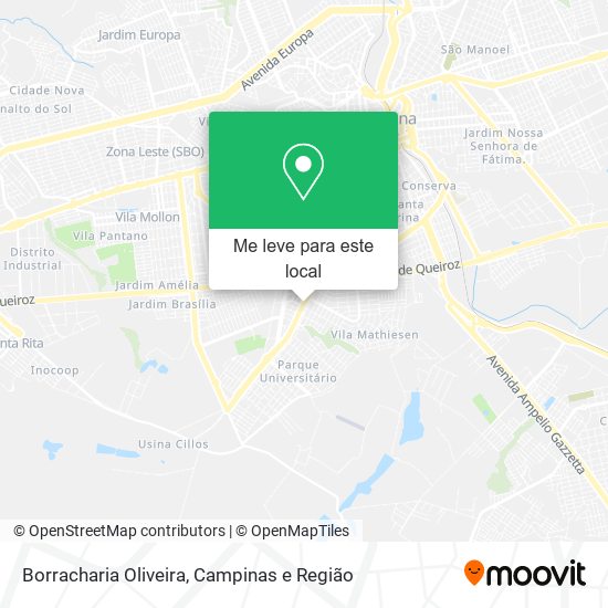 Borracharia Oliveira mapa