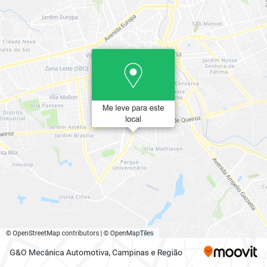 G&O Mecânica Automotiva mapa