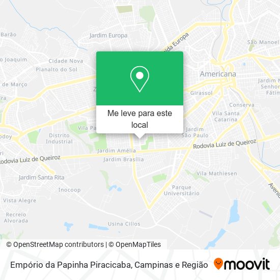 Empório da Papinha Piracicaba mapa