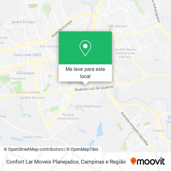 Confort Lar Moveis Planejados mapa