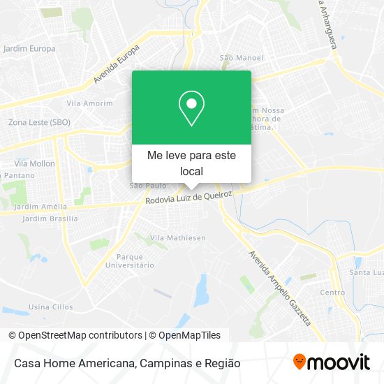 Casa Home Americana mapa