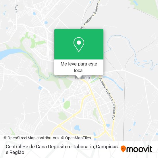 Central Pé de Cana Deposito e Tabacaria mapa