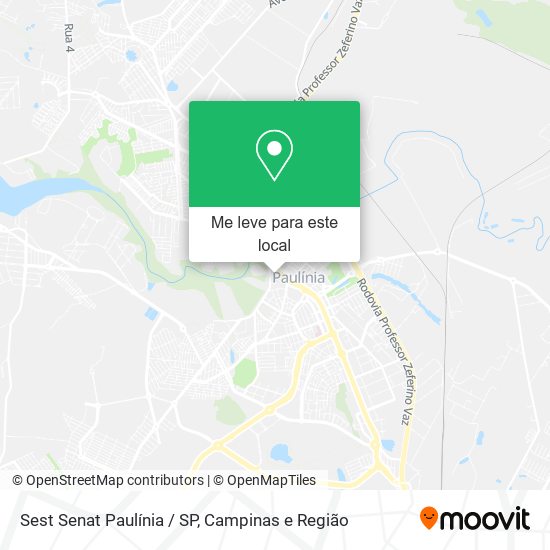 Sest Senat Paulínia / SP mapa