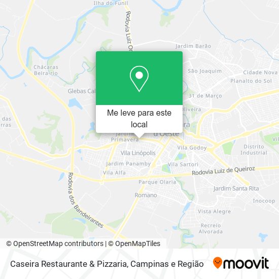 Caseira Restaurante & Pizzaria mapa