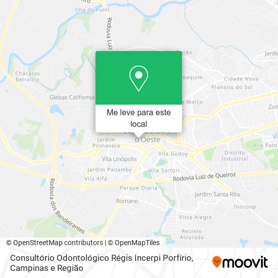 Consultório Odontológico Régis Incerpi Porfírio mapa