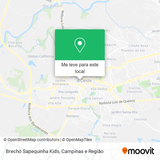 Brechó Sapequinha Kids mapa