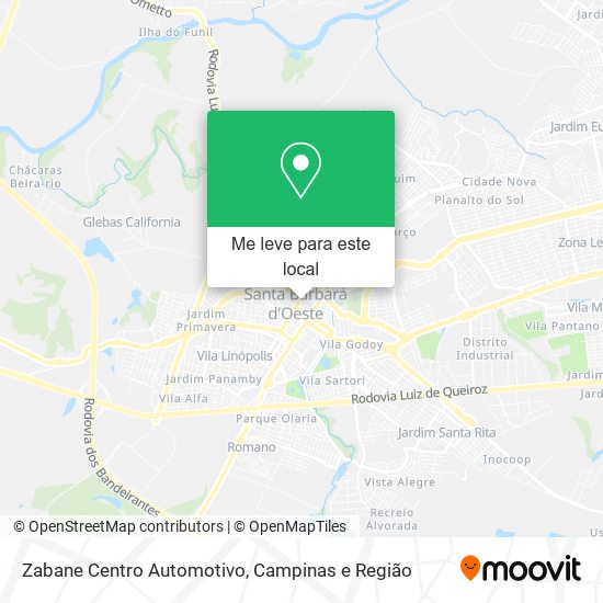 Zabane Centro Automotivo mapa