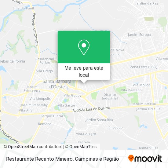 Restaurante Recanto Mineiro mapa