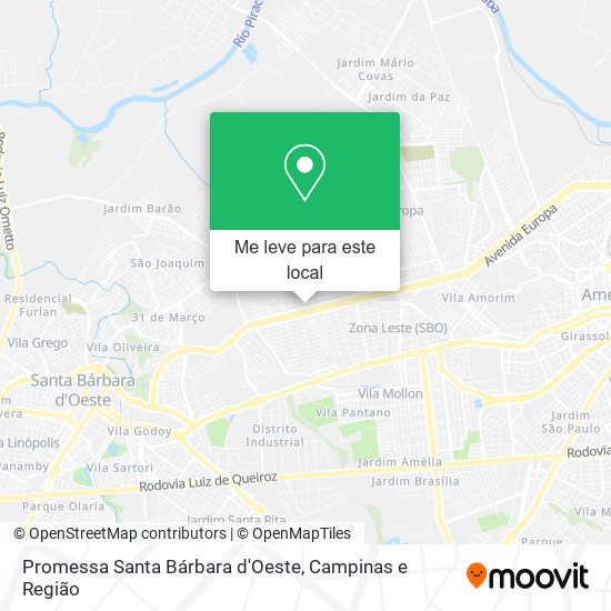 Promessa Santa Bárbara d'Oeste mapa