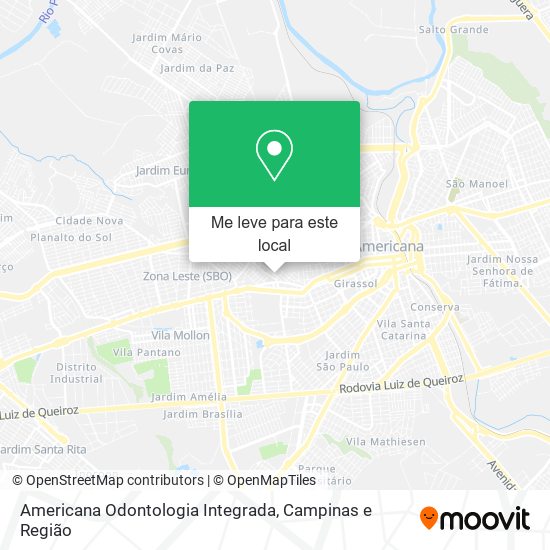 Americana Odontologia Integrada mapa