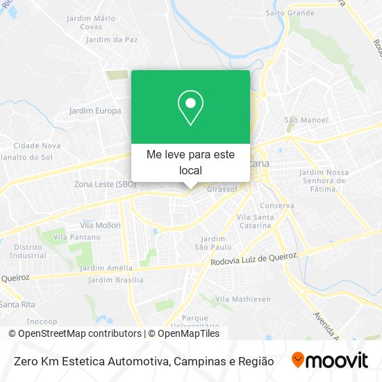 Zero Km Estetica Automotiva mapa