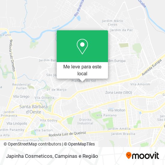 Japinha Cosmeticos mapa