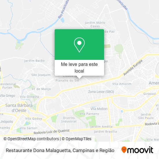 Restaurante Dona Malaguetta mapa