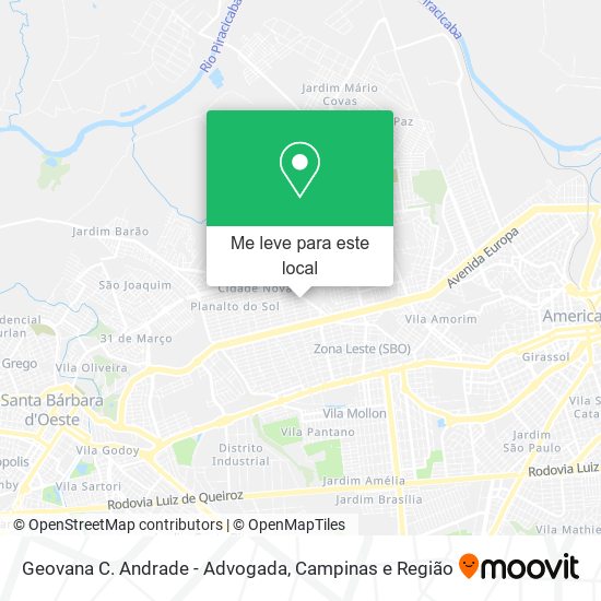 Geovana C. Andrade - Advogada mapa