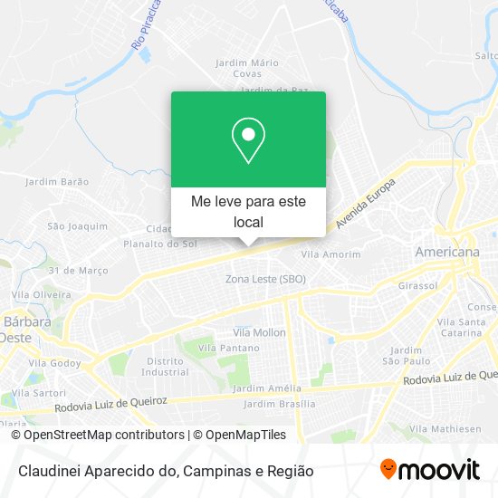 Claudinei Aparecido do mapa