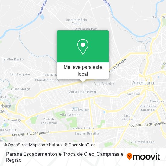 Paraná Escapamentos e Troca de Óleo mapa