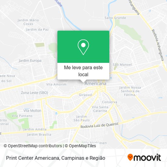 Print Center Americana mapa