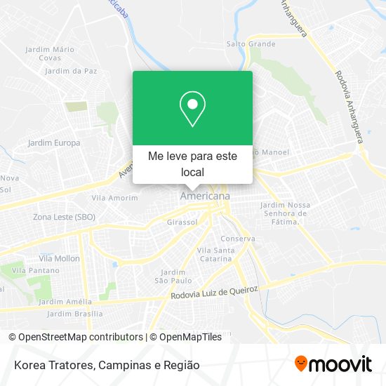 Korea Tratores mapa