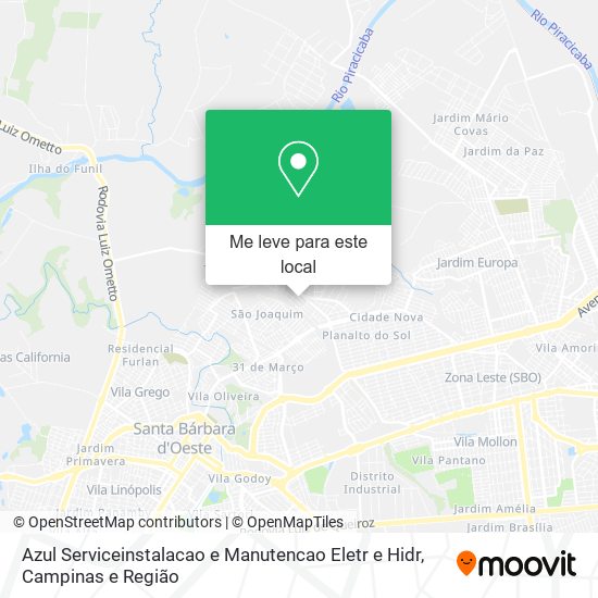 Azul Serviceinstalacao e Manutencao Eletr e Hidr mapa