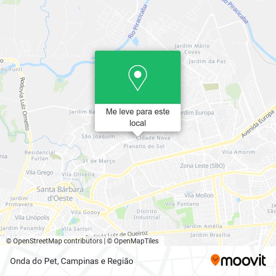 Onda do Pet mapa