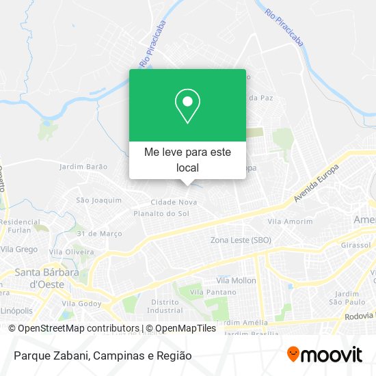 Parque Zabani mapa