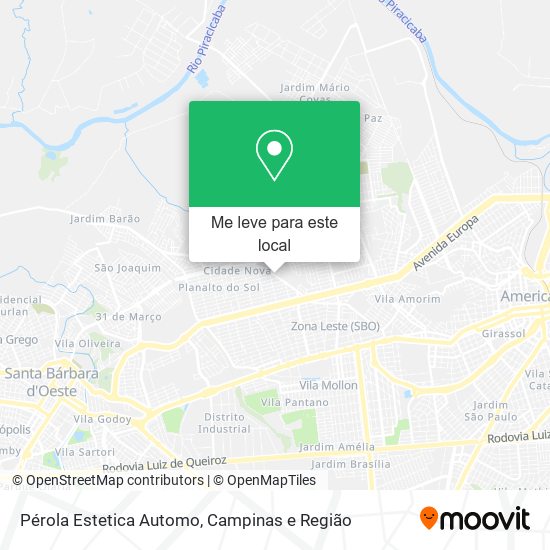 Pérola Estetica Automo mapa