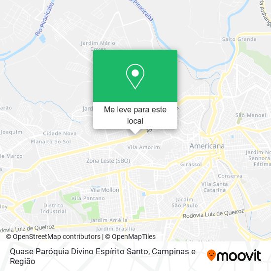 Quase Paróquia Divino Espírito Santo mapa