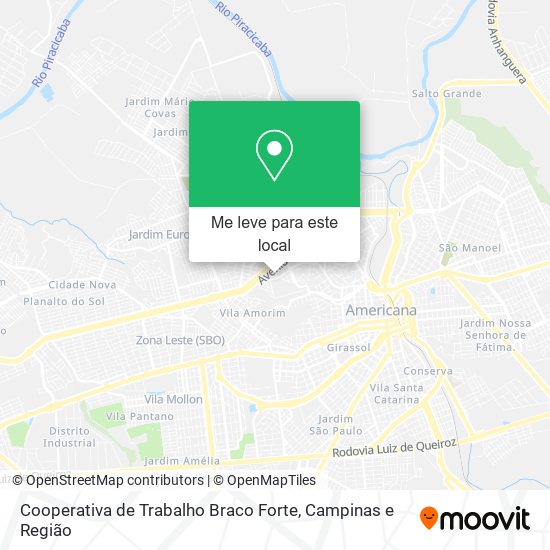 Cooperativa de Trabalho Braco Forte mapa