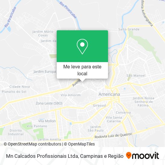 Mn Calcados Profissionais Ltda mapa