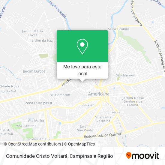 Comunidade Cristo Voltará mapa