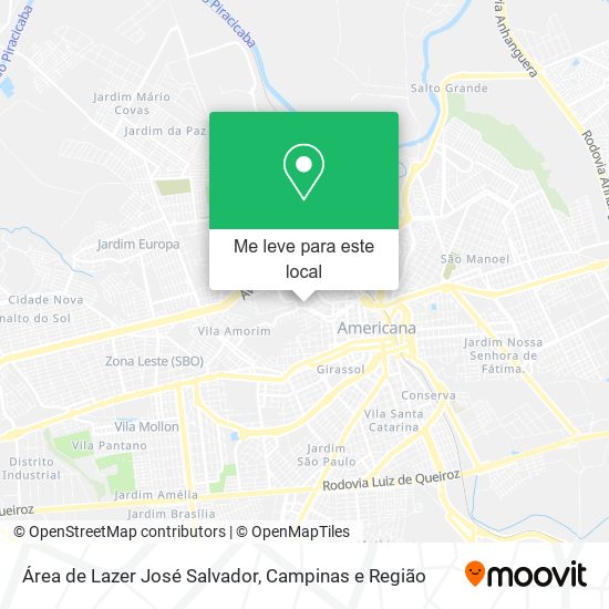 Área de Lazer José Salvador mapa