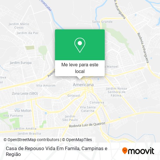 Casa de Repouso Vida Em Famila mapa