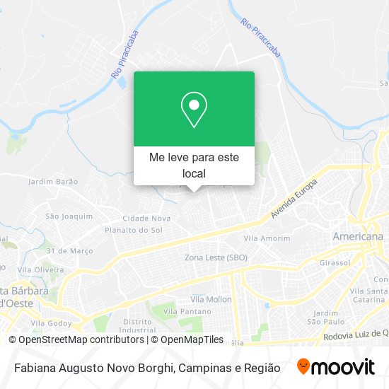 Fabiana Augusto Novo Borghi mapa