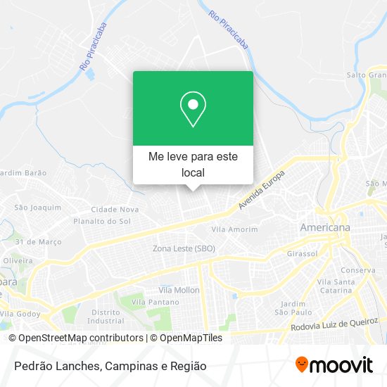 Pedrão Lanches mapa