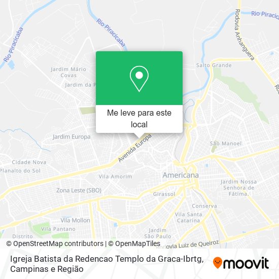 Igreja Batista da Redencao Templo da Graca-Ibrtg mapa