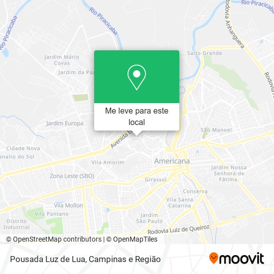 Pousada Luz de Lua mapa