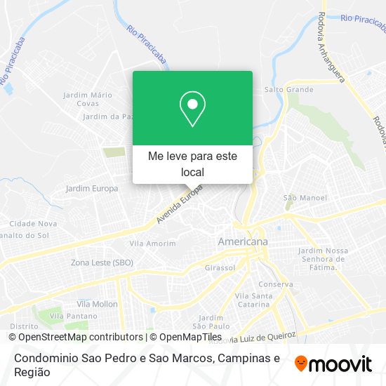 Condominio Sao Pedro e Sao Marcos mapa