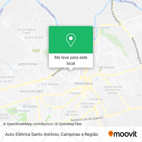 Auto Elétrica Santo Antônio mapa