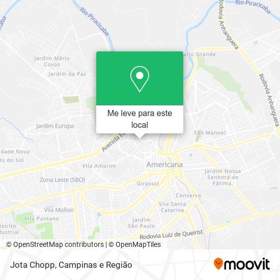 Jota Chopp mapa