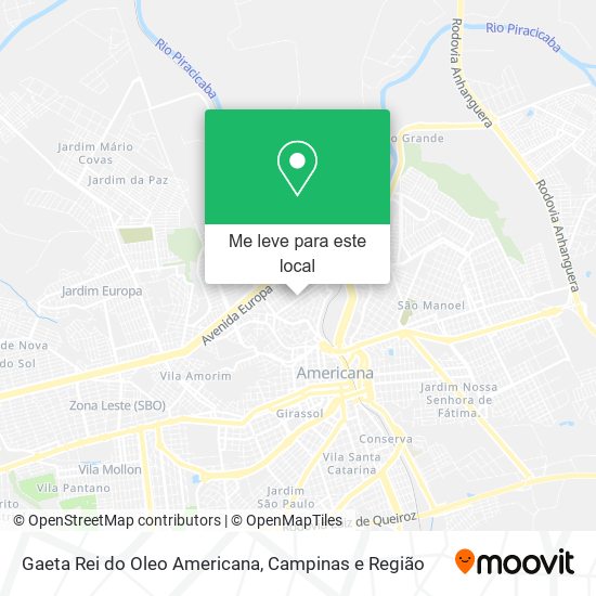 Gaeta Rei do Oleo Americana mapa