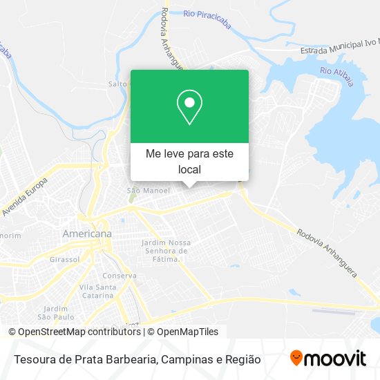 Tesoura de Prata Barbearia mapa