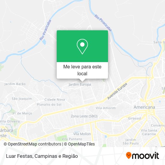 Luar Festas mapa