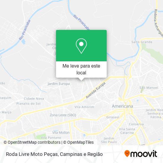 Roda Livre Moto Peças mapa