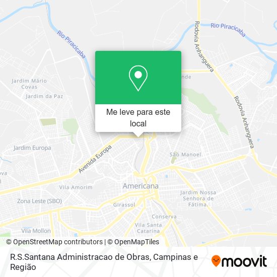 R.S.Santana Administracao de Obras mapa